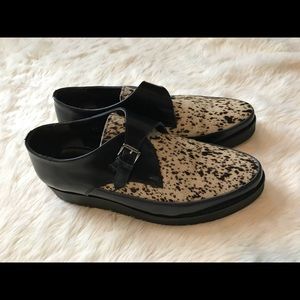 Silence + Noise Leather and pony hair creepers.